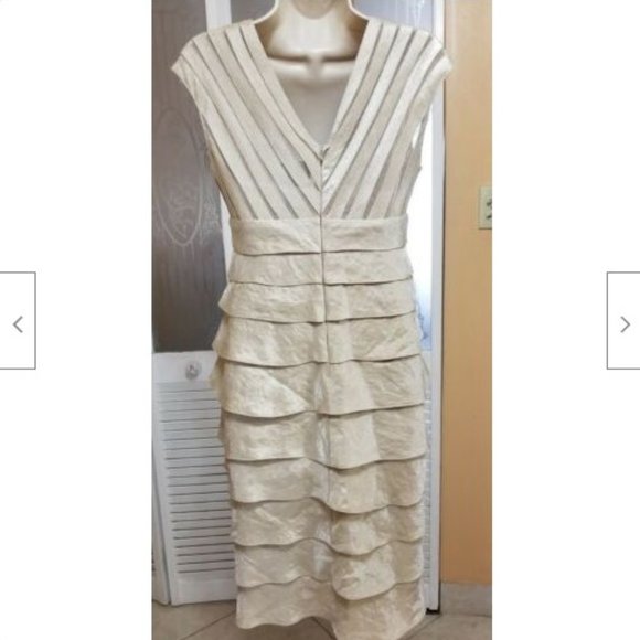 Adrianna Papell Ladies Beautiful Champagne Dress - Picture 4 of 8